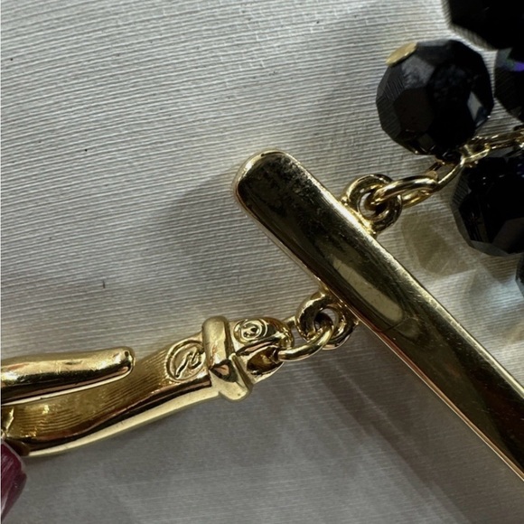 Authentic Signed Vintage Swarovski Multicolor Beaded Statement Necklace - Picture 4 of 11